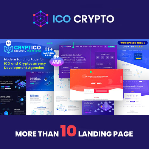 Cryptico - ICO Crypto Landing & Cryptocurrency WordPress Theme​