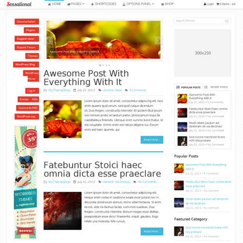 MyThemeShop Sensational WordPress Theme