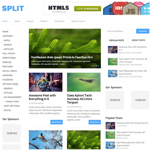 MyThemeShop Split WordPress Theme