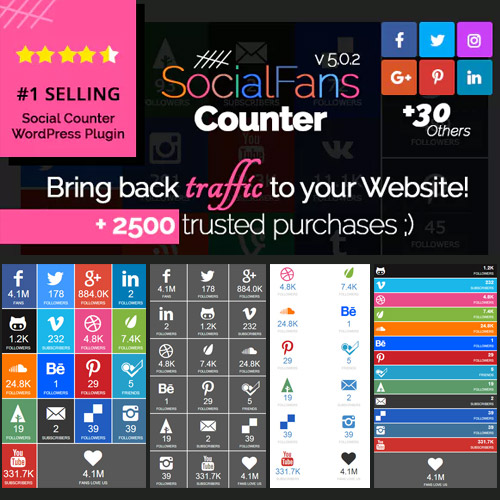 SocialFans - WP Responsive Social Counter Plugin