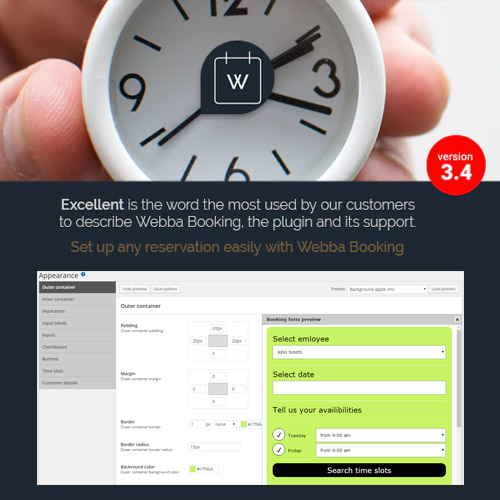 Webba Booking - WordPress Appointment & Reservation plugin