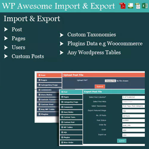 WordPress Awesome Import & Export Plugin